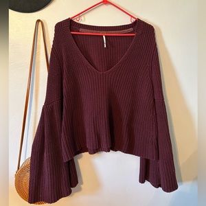 Free People bell sleeve sweater
